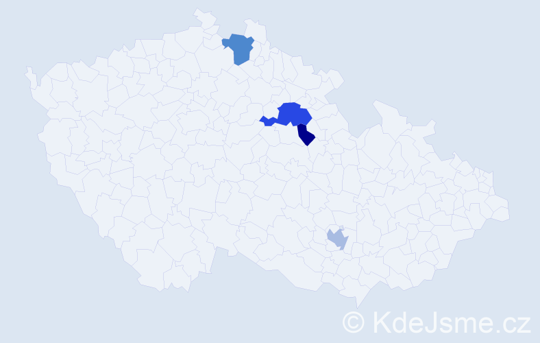 Příjmení: 'Koldrt', počet výskytů 10 v celé ČR