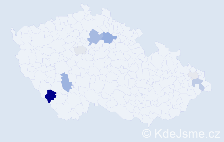 Příjmení: 'Popadičová', počet výskytů 18 v celé ČR