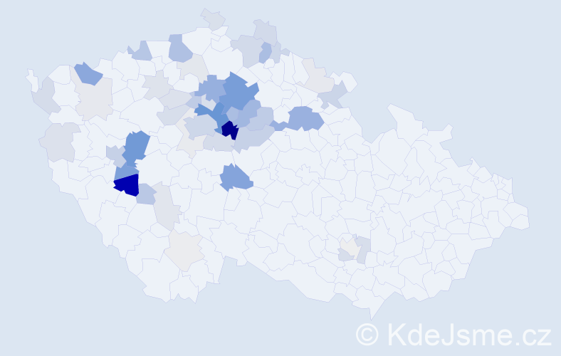 Příjmení: 'Šimáně', počet výskytů 188 v celé ČR