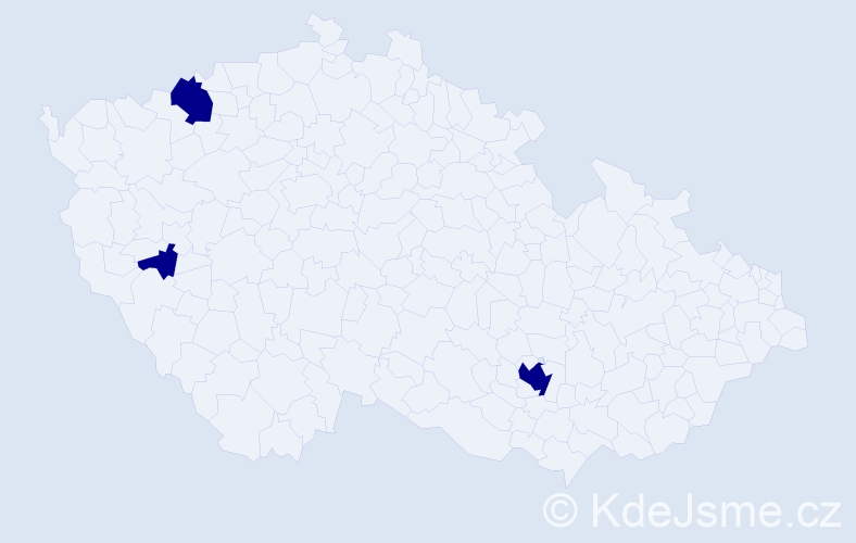 Příjmení: 'Dursun', počet výskytů 3 v celé ČR