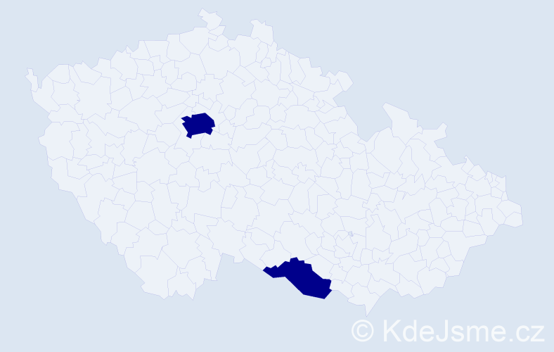 Příjmení: 'Akter', počet výskytů 2 v celé ČR