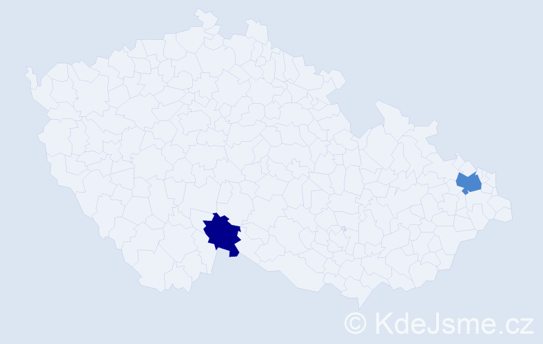 Příjmení: 'Tromlerová', počet výskytů 4 v celé ČR