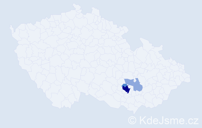 Příjmení: 'Mlenek', počet výskytů 9 v celé ČR