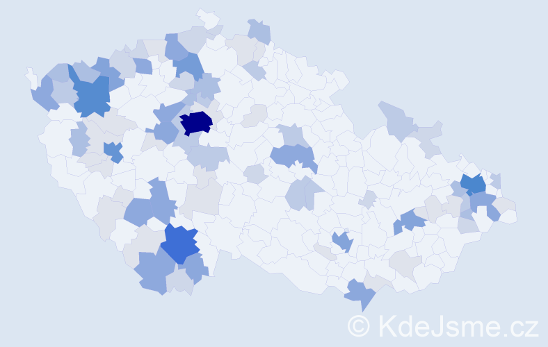 Příjmení: 'Petrovič', počet výskytů 284 v celé ČR