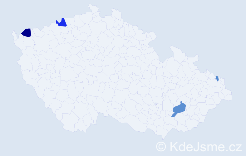 Příjmení: 'Cengiz', počet výskytů 6 v celé ČR
