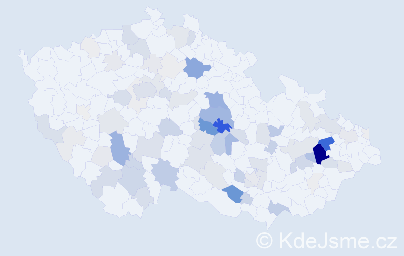 Příjmení: 'Voldán', počet výskytů 269 v celé ČR