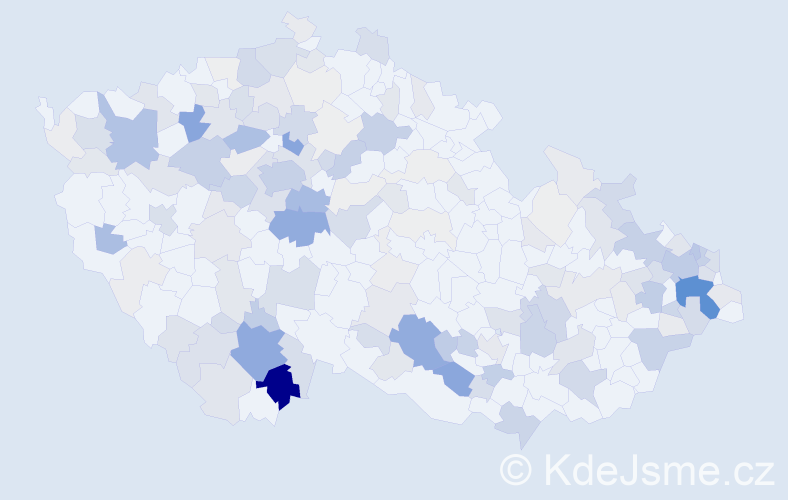 Příjmení: 'Mikoláš', počet výskytů 585 v celé ČR