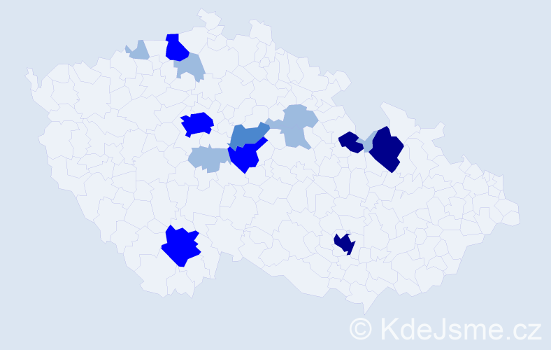 Příjmení: 'Barnatová', počet výskytů 32 v celé ČR