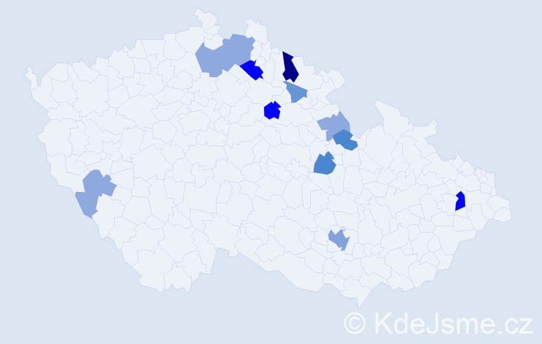 Příjmení: 'Dražkovič', počet výskytů 43 v celé ČR