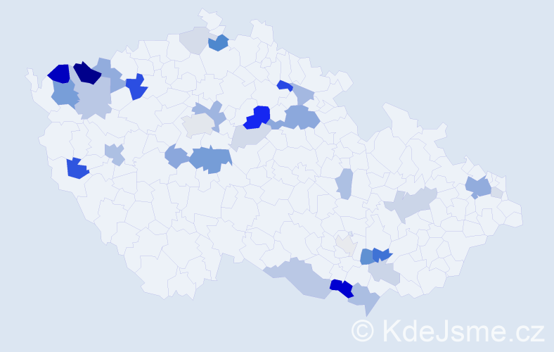 Příjmení: 'Karbula', počet výskytů 86 v celé ČR