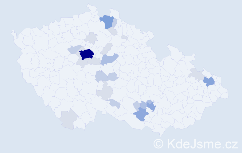 Příjmení: 'Machotková', počet výskytů 75 v celé ČR