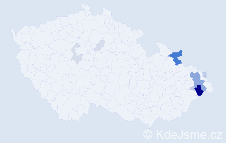 Příjmení: 'Plucnara', počet výskytů 42 v celé ČR