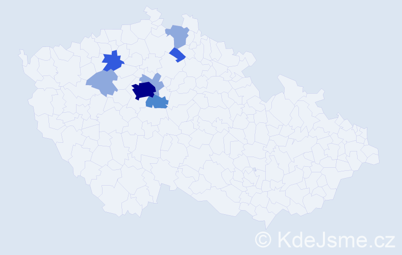 Příjmení: 'Krameriusová', počet výskytů 16 v celé ČR