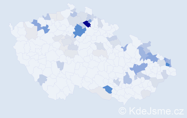 Příjmení: 'Konopka', počet výskytů 221 v celé ČR