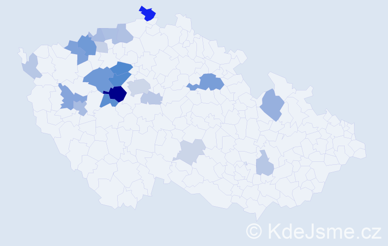 Příjmení: 'Juppa', počet výskytů 64 v celé ČR