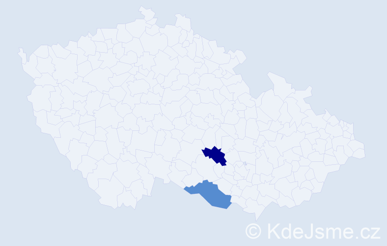 Příjmení: 'Čacho', počet výskytů 8 v celé ČR