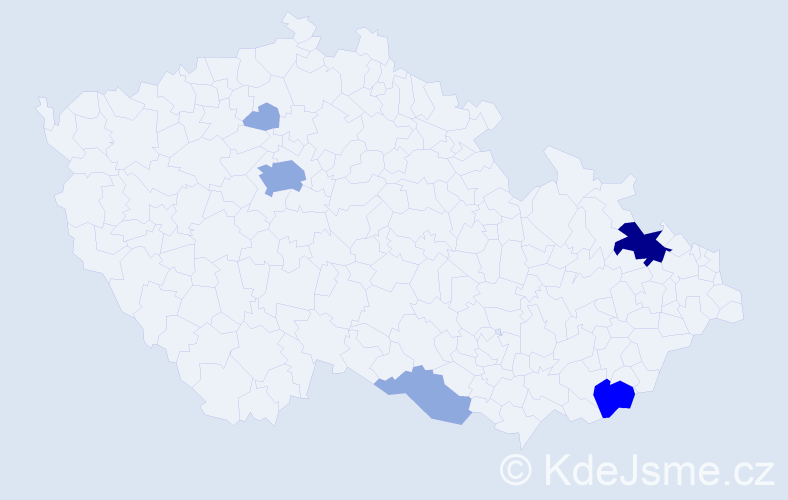 Příjmení: 'Roder', počet výskytů 12 v celé ČR