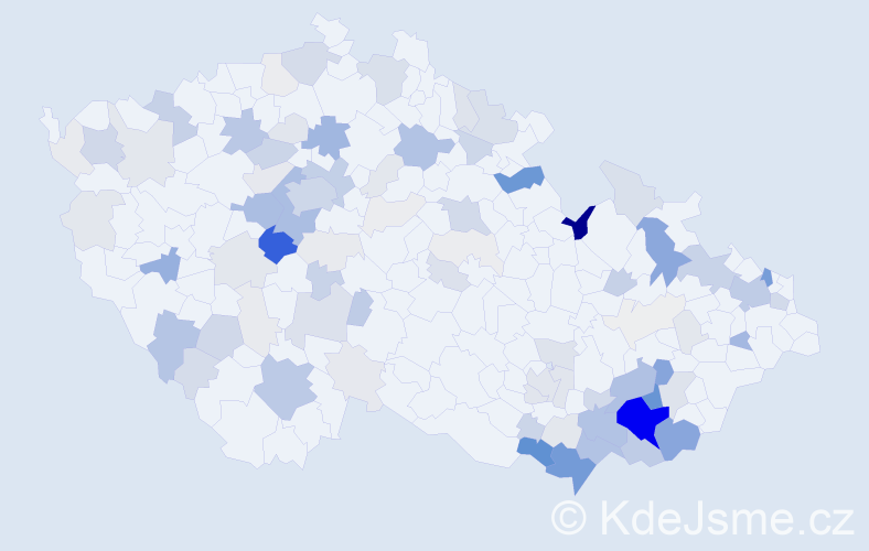 Příjmení: 'Snopek', počet výskytů 425 v celé ČR