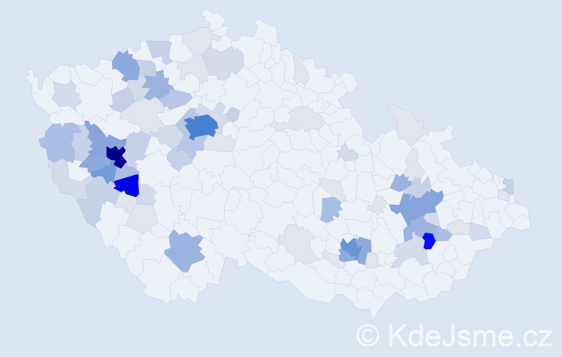 Příjmení: 'Trhlík', počet výskytů 293 v celé ČR