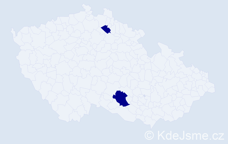 Příjmení: 'Sigety', počet výskytů 4 v celé ČR