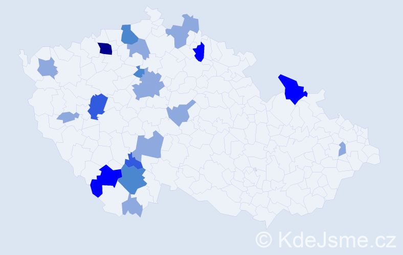Příjmení: 'Lukač', počet výskytů 41 v celé ČR