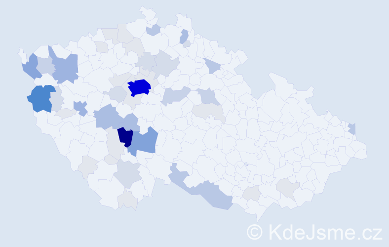 Příjmení: 'Kortanová', počet výskytů 186 v celé ČR