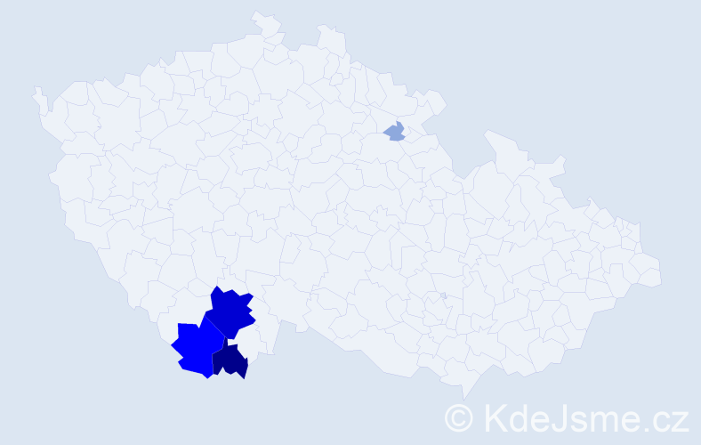 Příjmení: 'Krnínská', počet výskytů 22 v celé ČR
