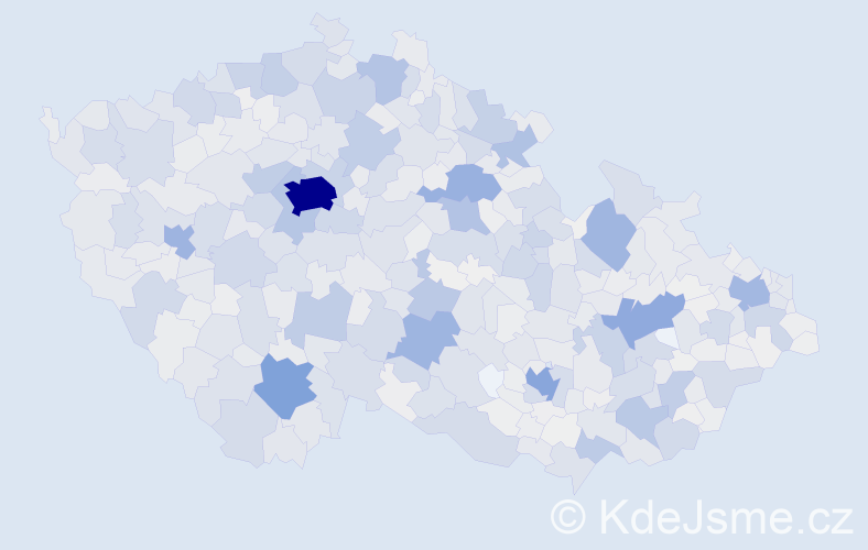 Příjmení: 'Šimková', počet výskytů 7489 v celé ČR