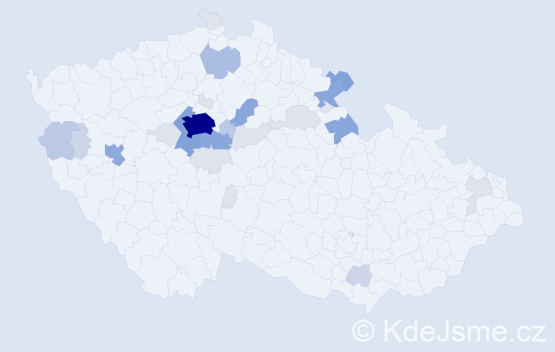 Příjmení: 'Hrábková', počet výskytů 95 v celé ČR