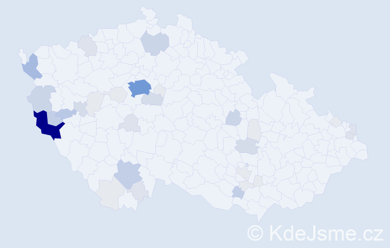 Příjmení: 'Krutina', počet výskytů 141 v celé ČR