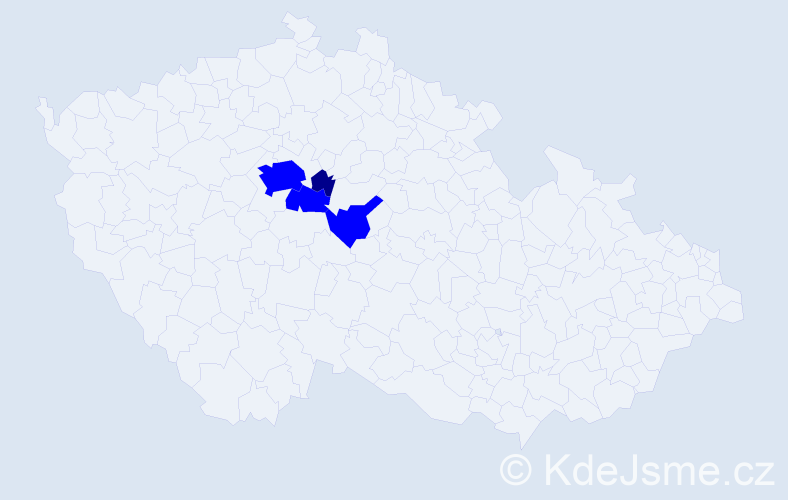 Příjmení: 'Zachárko', počet výskytů 5 v celé ČR