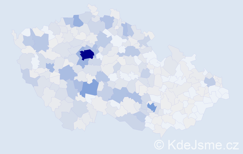 Příjmení: 'Doubek', počet výskytů 1630 v celé ČR