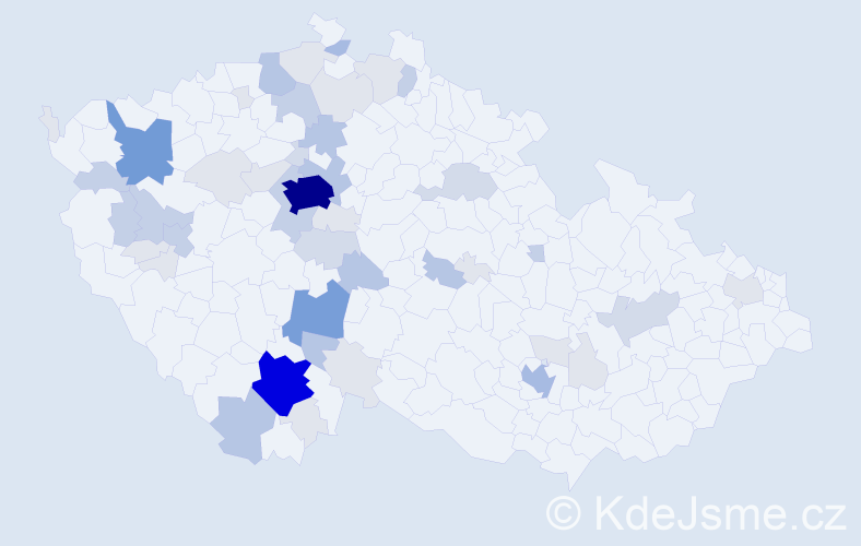 Příjmení: 'Bronec', počet výskytů 170 v celé ČR
