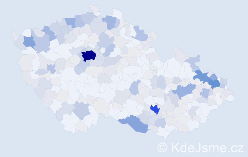 Příjmení: 'Weiss', počet výskytů 960 v celé ČR