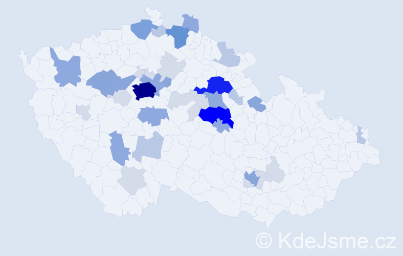 Příjmení: 'Andrová', počet výskytů 121 v celé ČR