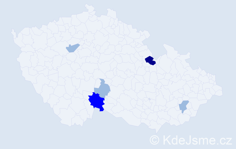 Příjmení: 'Kriššová', počet výskytů 10 v celé ČR