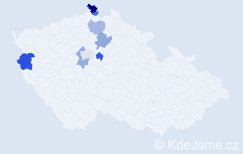 Příjmení: 'Drchotová', počet výskytů 26 v celé ČR
