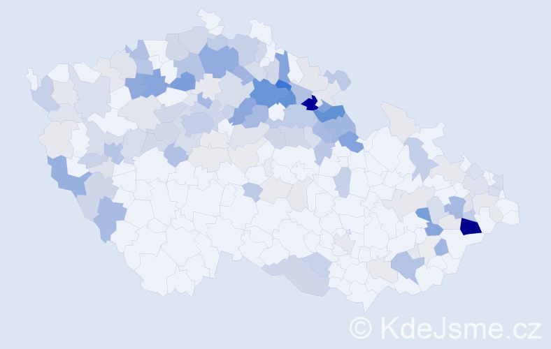 Příjmení: 'Ulrych', počet výskytů 554 v celé ČR