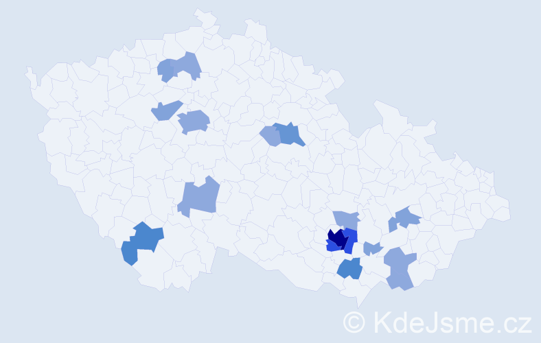 Příjmení: 'Taranza', počet výskytů 39 v celé ČR