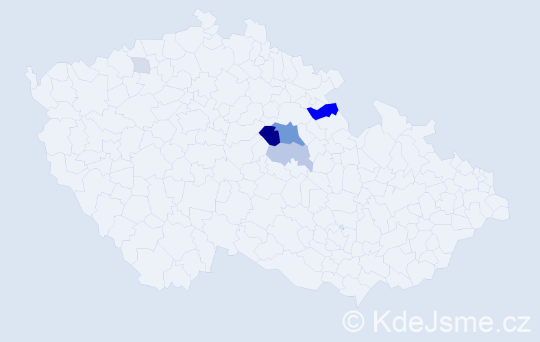 Příjmení: 'Šaravcová', počet výskytů 21 v celé ČR