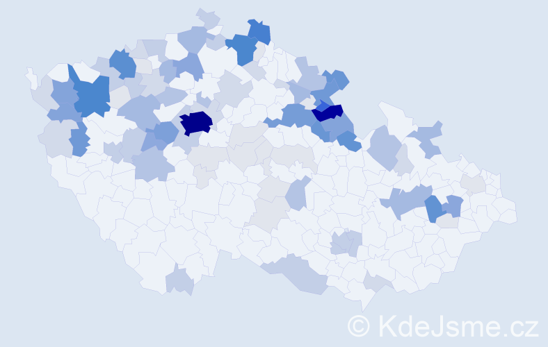 Příjmení: 'Andrš', počet výskytů 406 v celé ČR