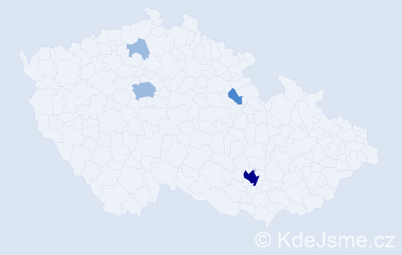 Příjmení: 'Lesenská', počet výskytů 8 v celé ČR