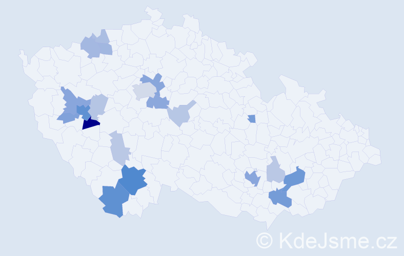 Příjmení: 'Wohlgemuth', počet výskytů 64 v celé ČR