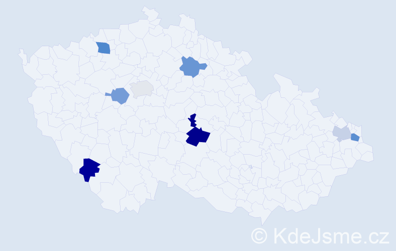 Příjmení: 'Kecskésová', počet výskytů 12 v celé ČR
