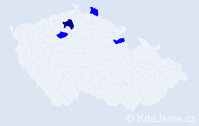Příjmení: 'Ceithamel', počet výskytů 5 v celé ČR