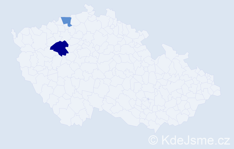 Příjmení: 'Saffert', počet výskytů 5 v celé ČR