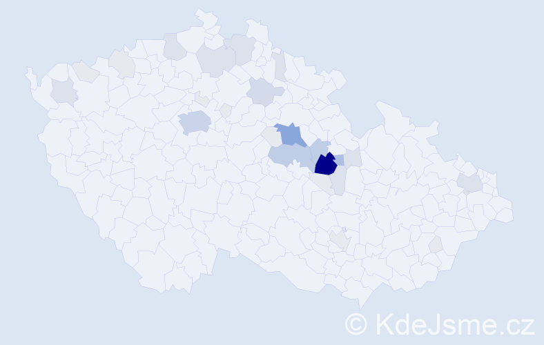 Příjmení: 'Klejch', počet výskytů 110 v celé ČR