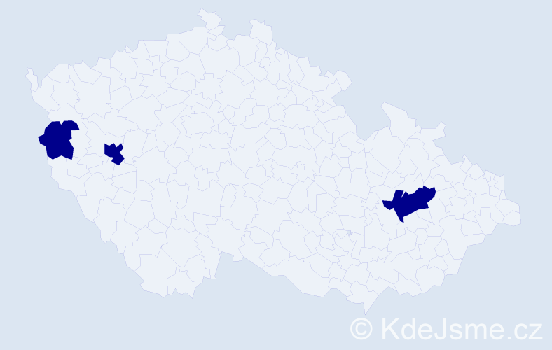 Příjmení: 'Lalová', počet výskytů 3 v celé ČR