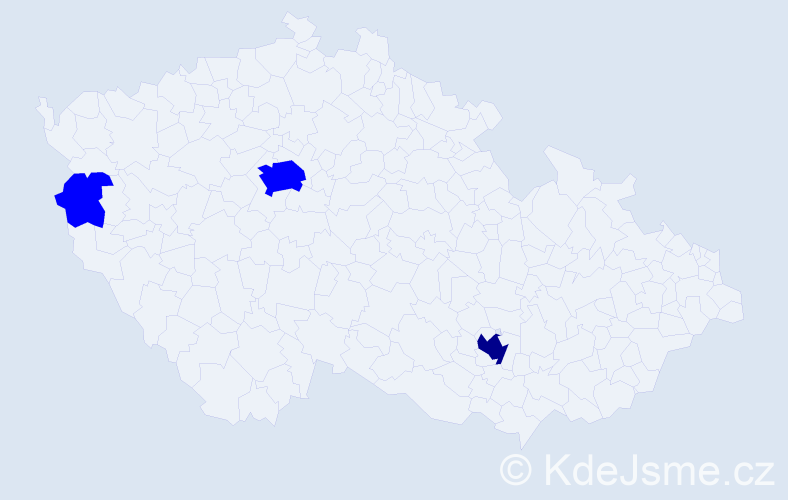 Příjmení: 'Domik', počet výskytů 4 v celé ČR