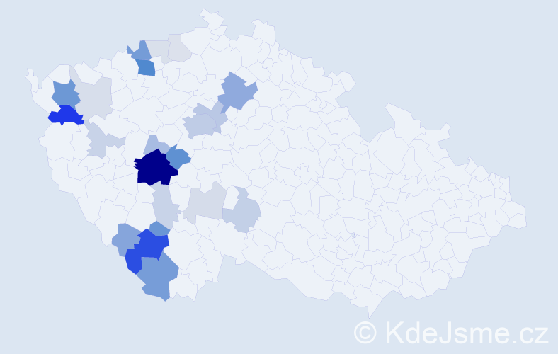 Příjmení: 'Troller', počet výskytů 79 v celé ČR